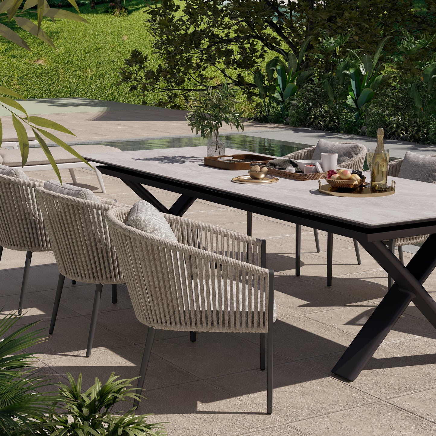 Luvia Stapelstuhl normal rope Sand