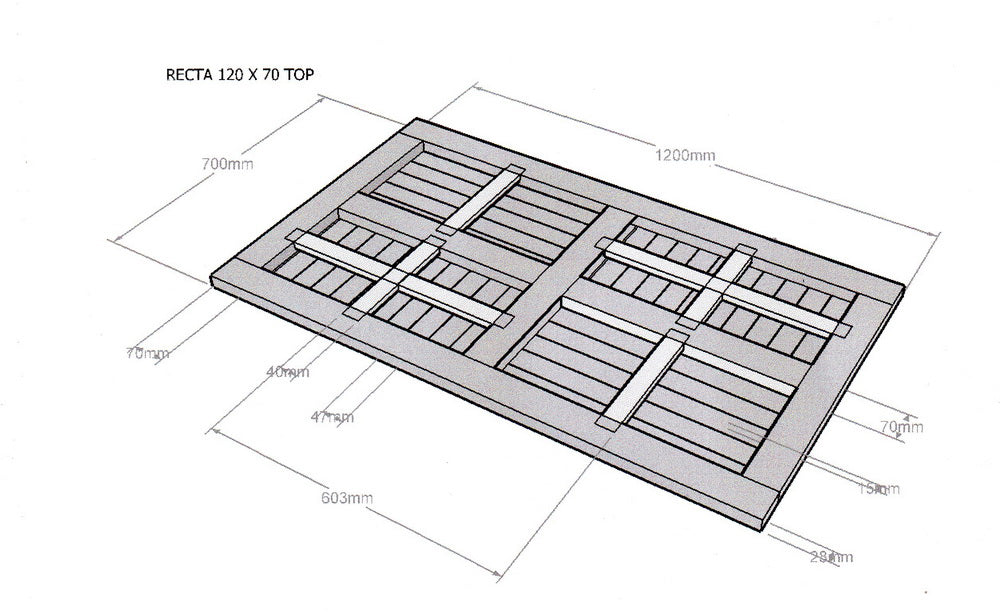 Teak Tischplatte