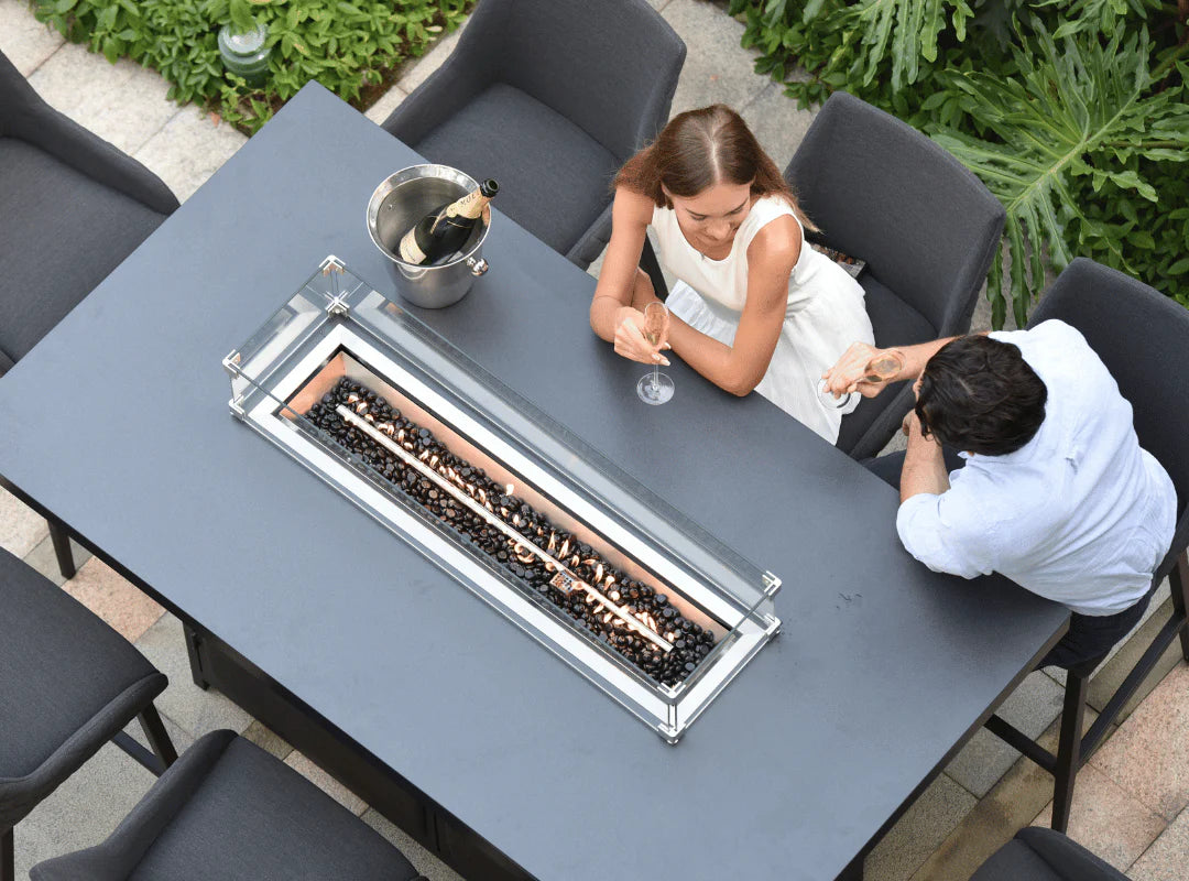 Feuer Bartisch Set 8 Sitzer