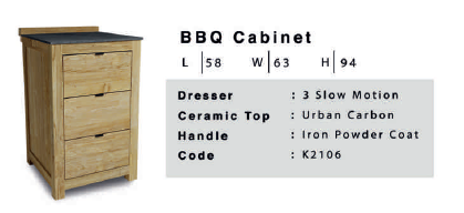 BBQ Schubleden Cabinet