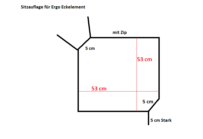 Sitzauflage für Ergo Eck Element