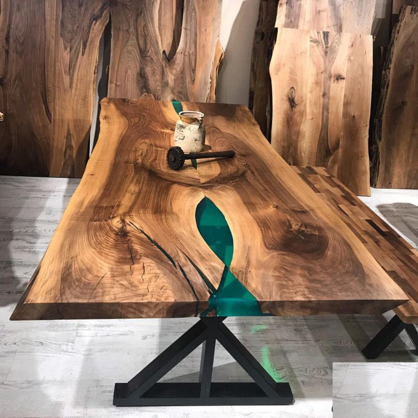 Nusstisch Platte 280x110 cm