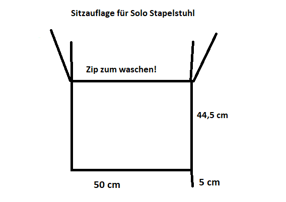 Sitzauflage für Solo Stapelstuhl