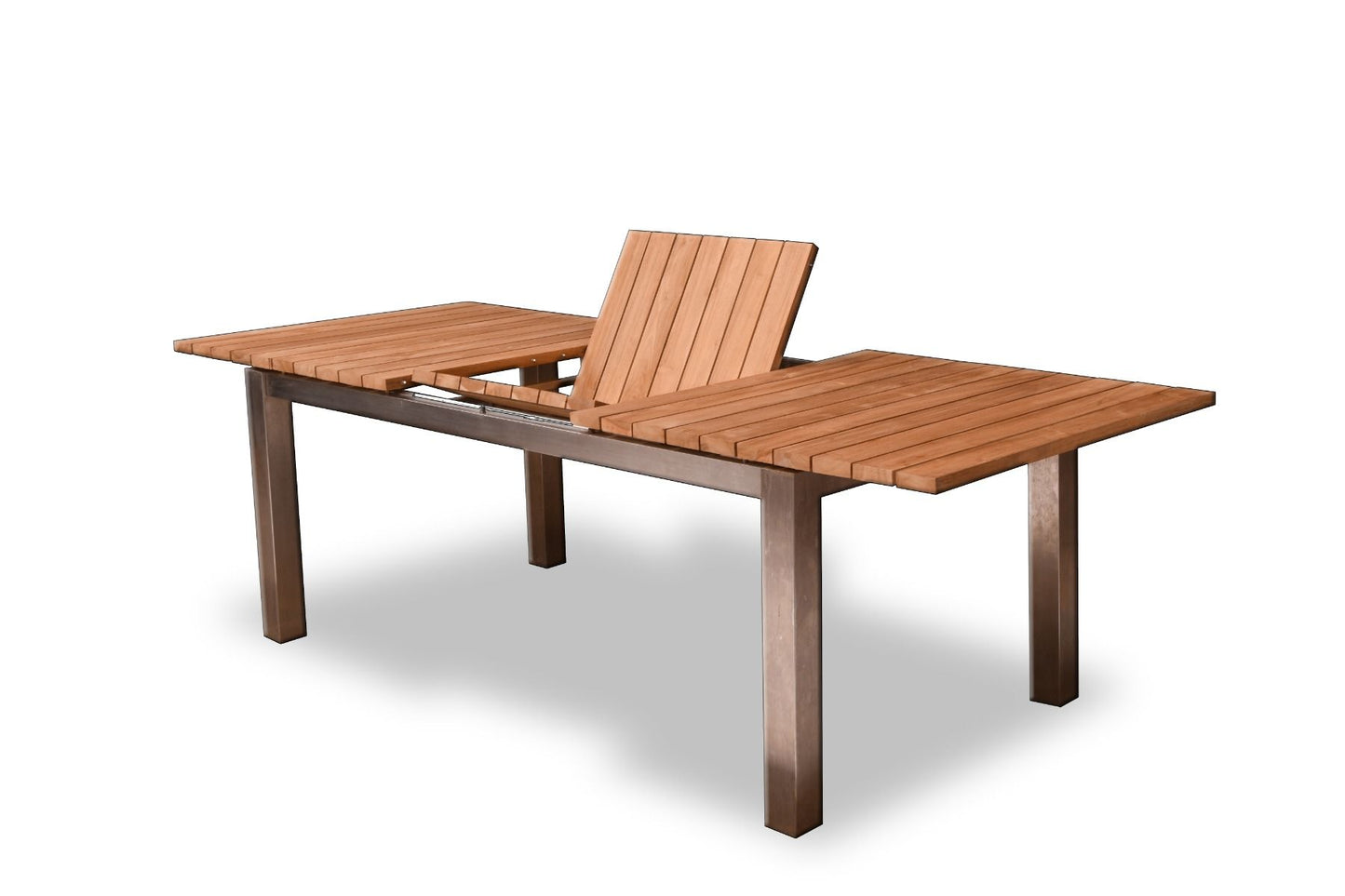 Sterno Edelstahl Teaktisch - Ausziehbar