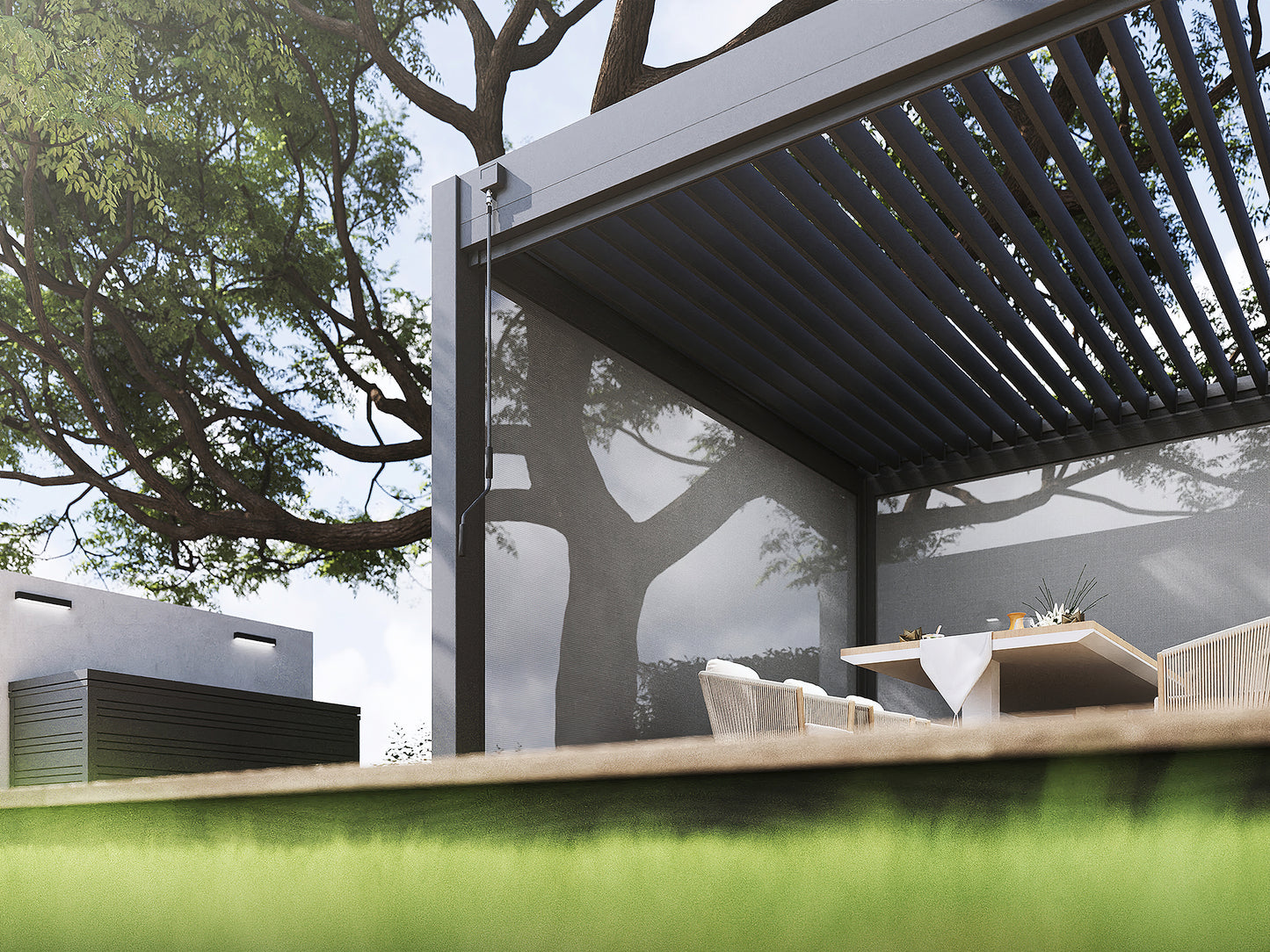 Elegance Plus 8 x 4 Meter Anthrazit / Verstärkte Steher