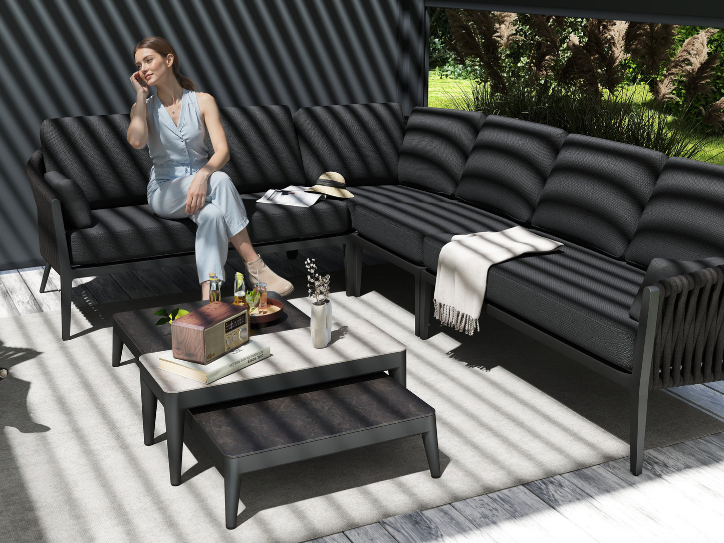 Luvia Lounge dickes Rope Anthrazit