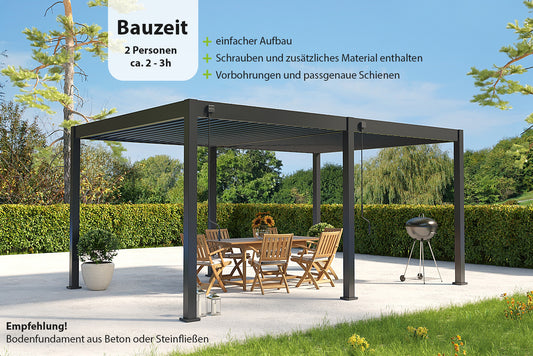 Elegance - Vollaluminium 6 x 3 Meter Anthrazit