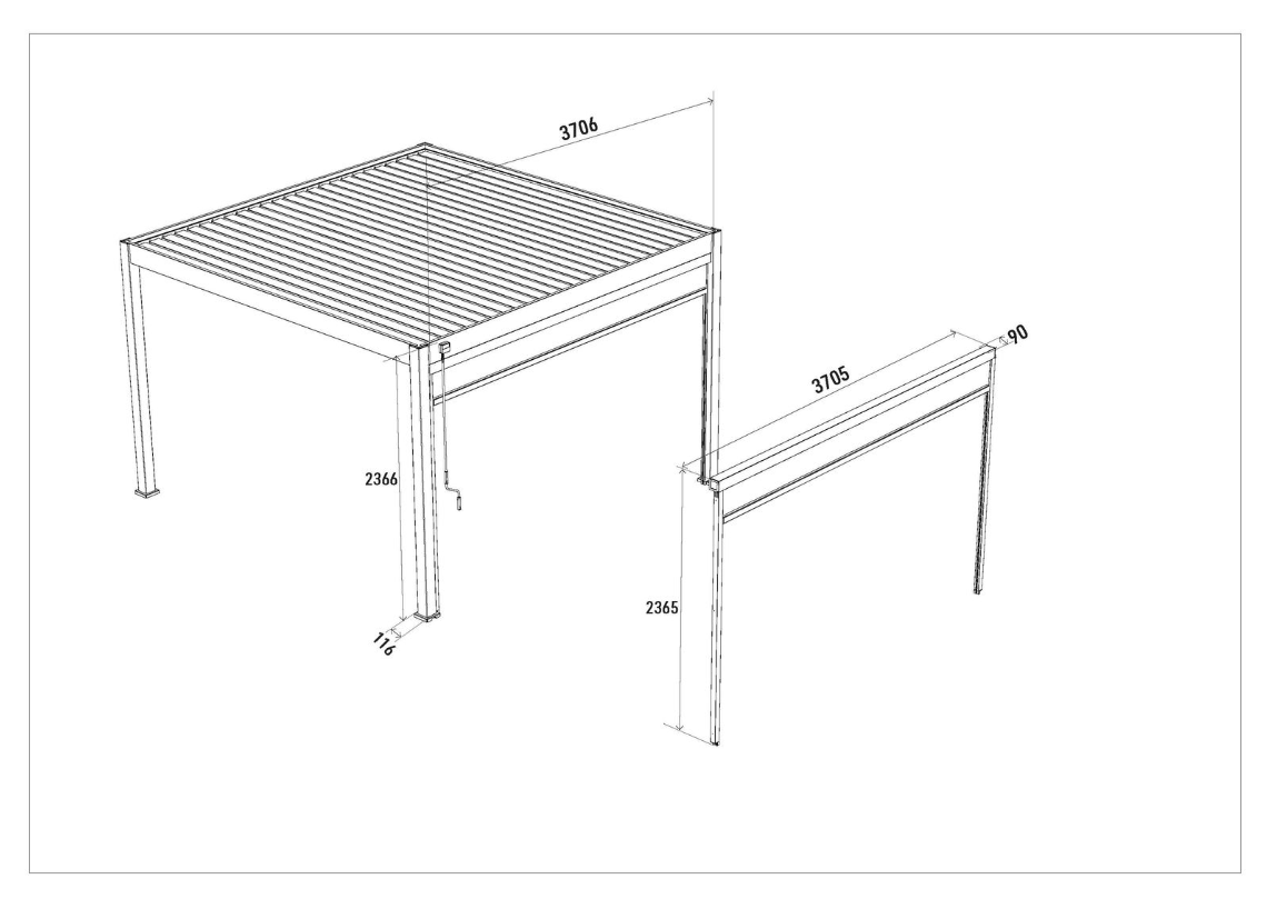 Seitenrollo für Elegance & Elegance Plus & Duo frame - Anthrazit