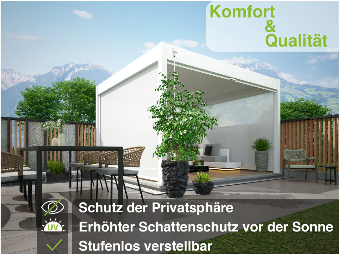 Seitenrollo für Elegance & Elegance Plus & Duo frame - weiß