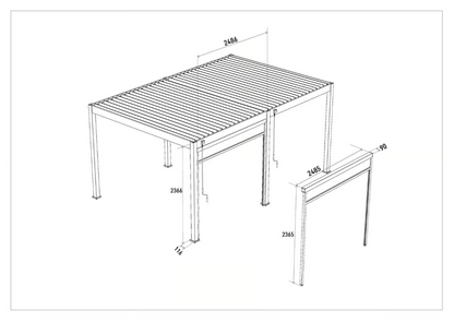 Seitenrollo für Elegance & Elegance Plus & Duo frame - weiß
