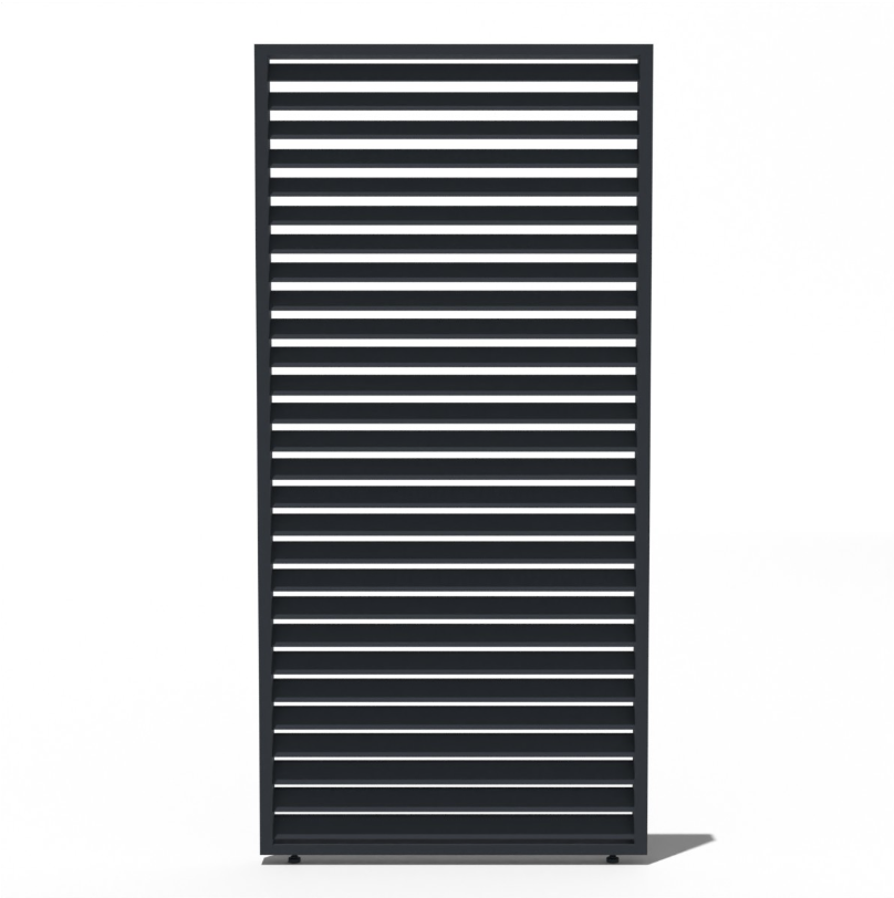 Horizontale Lamellenwand / Seitenwand für Pergola | anthrazit | aus Aluminium