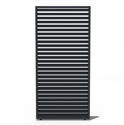 Horizontale Lamellenwand / Seitenwand für Pergola | anthrazit | aus Aluminium
