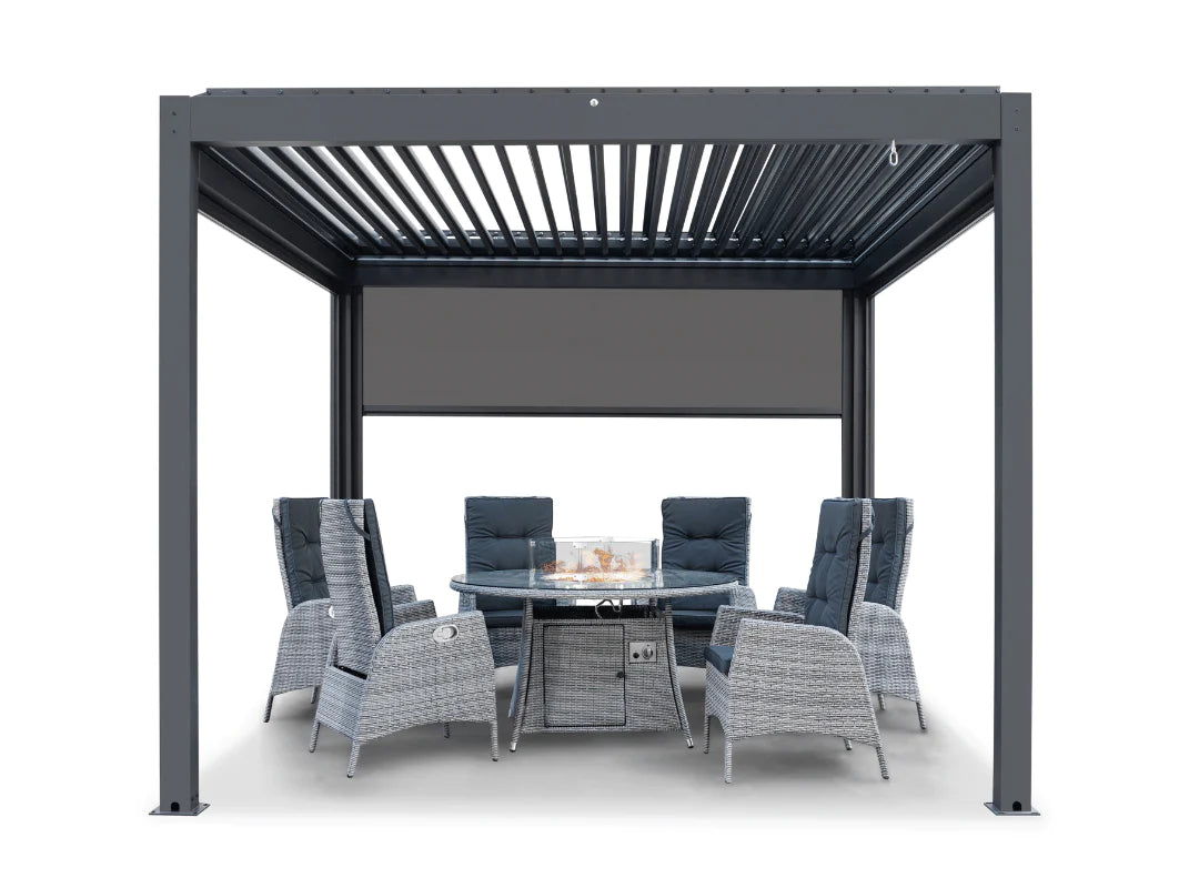 Pergola Infinity Plus inkl LEDs 4 x 4 Meter - Anthrazit - Doppellamell ...