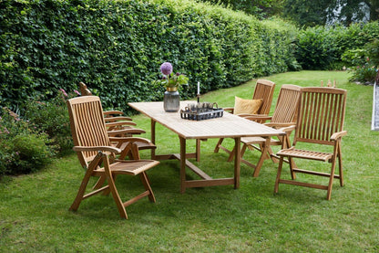Tisch Riva Teak rechteckig 180/230/280x100x75cm