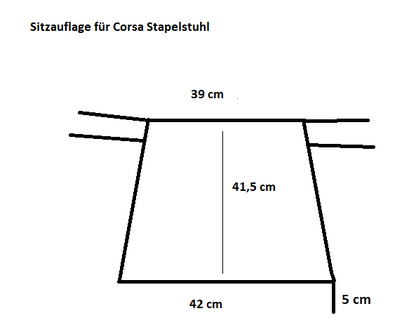 Sitzauflage für Corsa Stapelstuhl