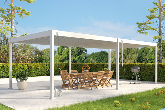 Elegance Plus 8 x 4 Meter Weiß / Verstärkte Steher