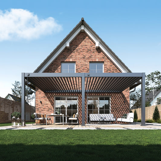 Elegance Plus - Wandmontage - 6 x 4 meter - Vollaluminium Anthrazit
