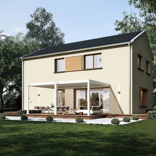 Elegance Plus - Wandmontage - 6 x 4 meter - Vollaluminium Weiß