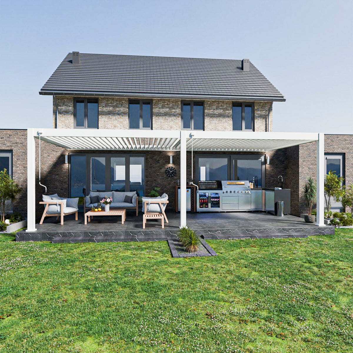 Elegance Plus - Wandmontage - 8 x 4 meter - Vollaluminium Weiß