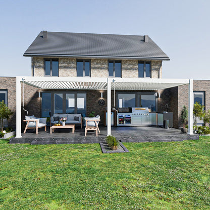 Elegance Plus - Wandmontage - 8 x 4 meter - Vollaluminium Weiß