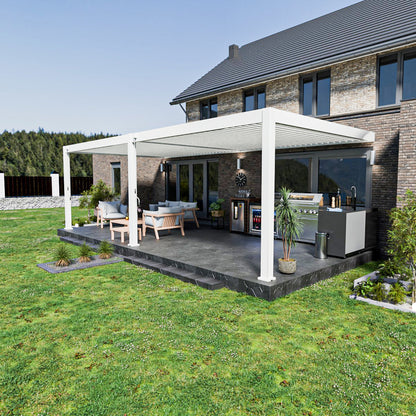 Elegance Plus - Wandmontage - 8 x 4 meter - Vollaluminium Weiß